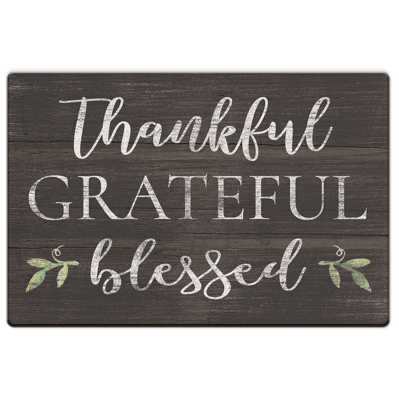 August Grove Dixie Thankful Grateful Blessed Kitchen Mat & Reviews